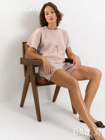 Къси панталони (basic) в Бежов цвят (Размер L), снимка 5 - Къси панталони и бермуди - 50851382