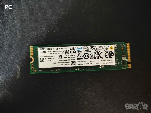 Intel 670P  2TB SSD NVME като ново