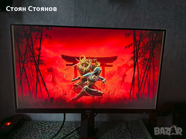 Монитор AOC 24G2U (144HZ), снимка 4 - Монитори - 52594075