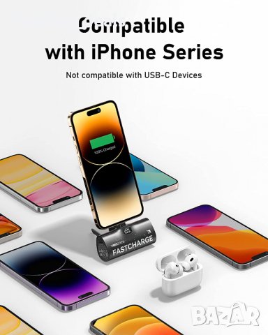 Нова малка външна батерия Преносимо зарядно устройство Power Bank, снимка 6 - Аксесоари за Apple - 39909727