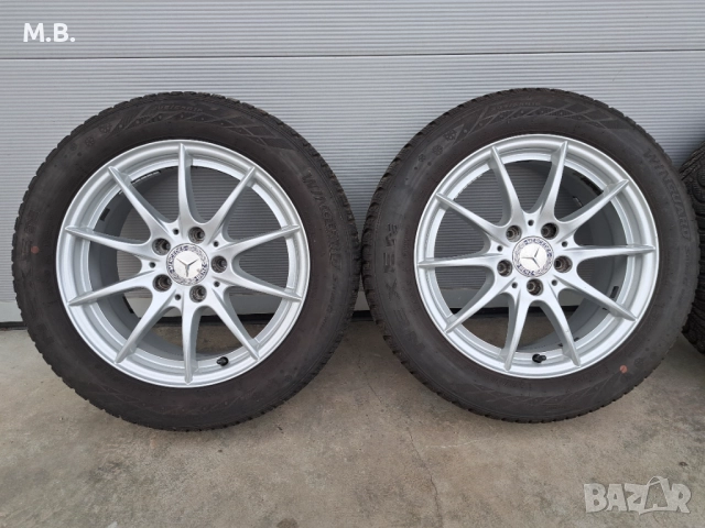 Ориг. лети джанти 16 цола с гуми за Мерцедес, снимка 2 - Гуми и джанти - 52885633