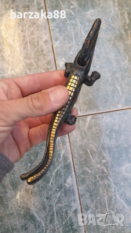 Бронзова Орехотрошачка Трошачка Крокодил, снимка 5 - Колекции - 52372791