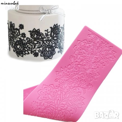 Остри цветя голяма широка висока захарна дантела борд силиконов молд форма гъмпейст торта