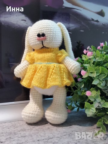 Плетена играчка Заек-БЕБИ, снимка 7 - Плюшени играчки - 29221643