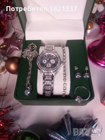 Дамски комплект часовник и бижута, снимка 4 - Бижутерийни комплекти - 48493092