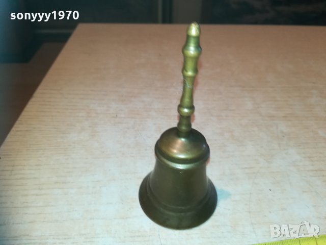 мед/месингова камбанка-масивна-внос франция, снимка 5 - Антикварни и старинни предмети - 30204101