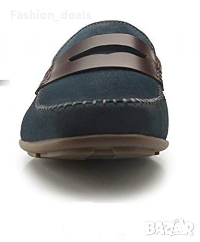 Ликвидация! Мъжки велурени мокасини Сини Нови с етикет летни обувки, снимка 4 - Мокасини - 33765145