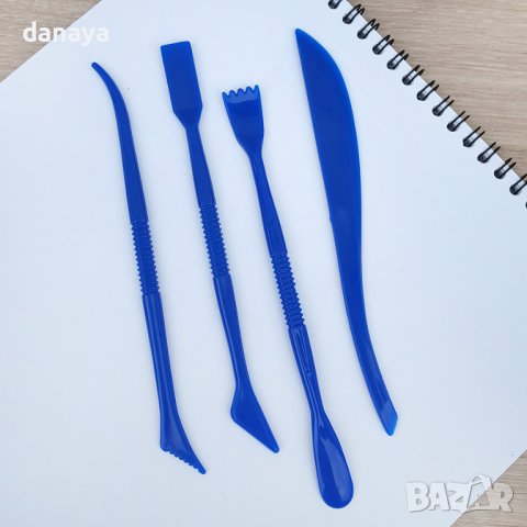 3057 Комплект двустранни инструменти за моделиране, 4 броя, снимка 3 - Ученически пособия, канцеларски материали - 37809824