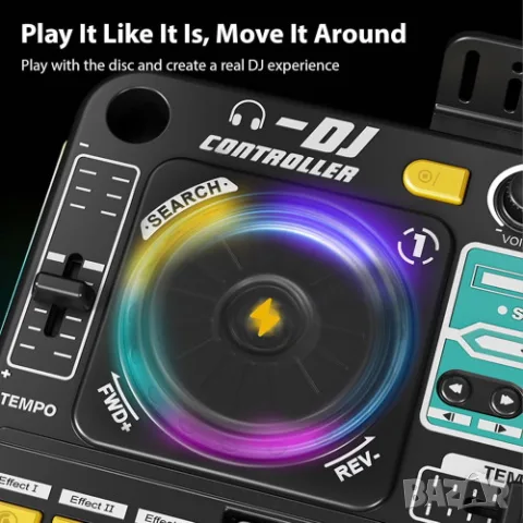 DJ миксиращ пулт с Bluetooth и микрофон на стойка 🎤 и клавир 🎹 , снимка 6 - Образователни игри - 55877263