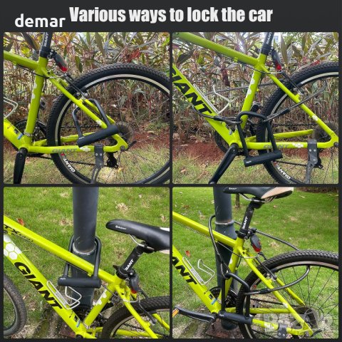 Водоустойчива ключалка за велосипед против кражба, снимка 6 - Части за велосипеди - 42840625