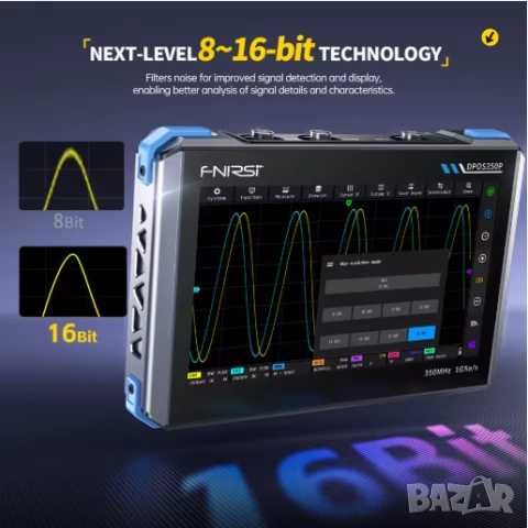Осцилоскоп DPOS350P 350MHz,генератор на сигнали,спектрален анализатор,честотен анализатор., снимка 4 - Друга електроника - 51809882