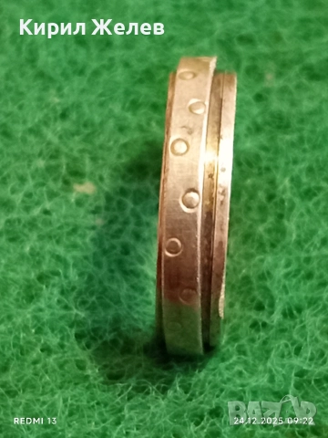 Сребърен въртящ се пръстен с точкови детайли интересен 44906, снимка 3 - Пръстени - 52889636