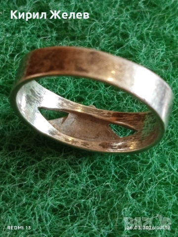 Стилен сребърен пръстен майсторска ръчна изработка 45559, снимка 6 - Пръстени - 53981590