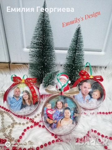 Коледни топки със снимки на-най ниски цени , снимка 2 - Коледни подаръци - 52591530