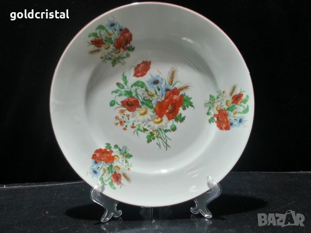 Стар български порцелан Китка макове 