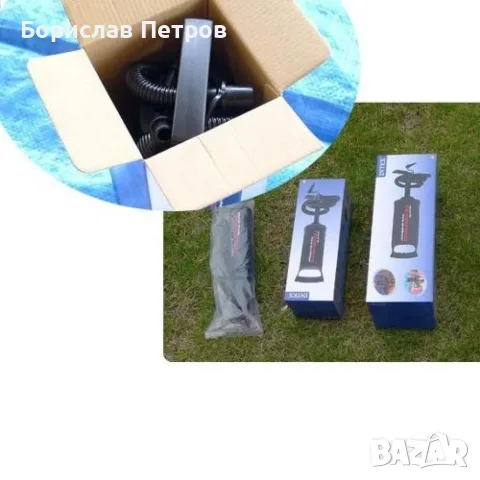 Ръчна помпа за надуване INTEX 68612 с вентилационен маркуч и 3 броя накрайници, снимка 3 - Надуваеми легла - 55754868