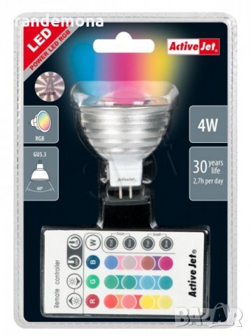 LED крушка Active Jet AJE-P3153RGB/GU5.3, снимка 2 - Крушки - 29682032