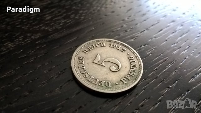 Райх монета - Германия - 5 пфенига | 1912г.; серия A