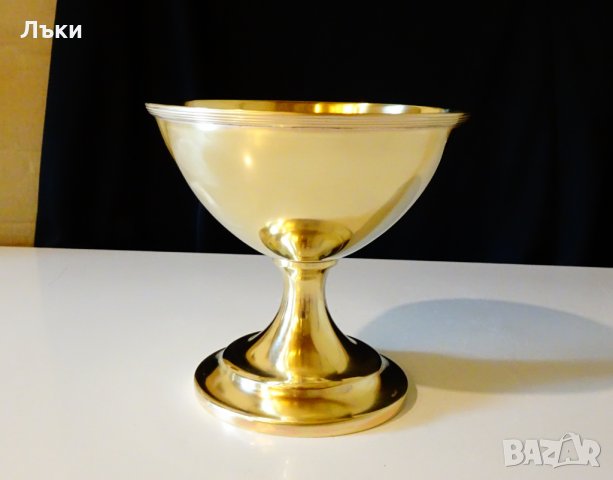 Бронзов бокал,чаша за вино 400 мл.,маркиран. , снимка 2 - Антикварни и старинни предмети - 30296237