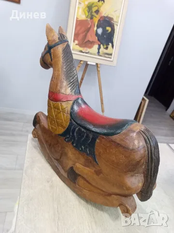 Голямо декоративно конче от МАСИВНО ДЪРВО (Ръчна дърворезба) – Vintage / Бохо акцент, снимка 6 - Антикварни и старинни предмети - 55943291