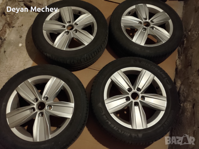 Оригинални джанти Bendigo за VW Caddy, Touran, Golf с гуми Michelin, снимка 1 - Гуми и джанти - 44809687