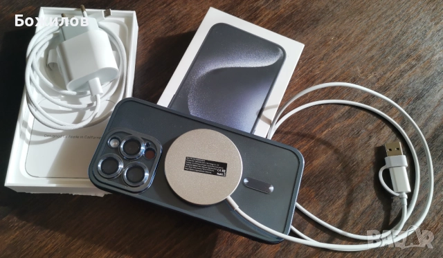 НОВ Iphone 15 PRO 128gb Blue Titanium , снимка 12 - Apple iPhone - 52167871