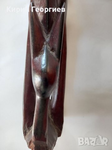 Голяма Африканска фигура, червен махагон, Антилопа, снимка 3 - Статуетки - 40797852