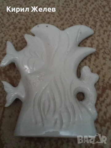 Ваза с риби порцелан 51708, снимка 2 - Вази - 52044448