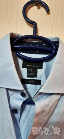 Мъжка риза H&M Slim Fit, снимка 10 - Ризи - 32384387