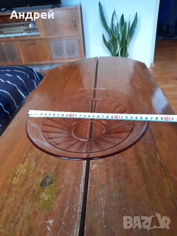 Стара стъклена фруктиера #7, снимка 3 - Други ценни предмети - 49083606