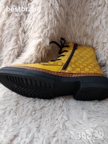 Дамски боти от естествена кожа,с цип и ластични връзки,код 66/135, снимка 6 - Дамски боти - 51776138