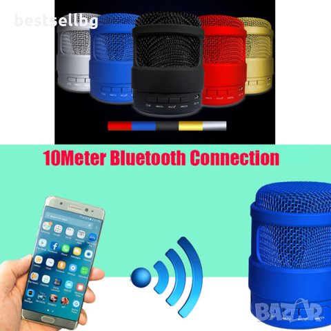 Безжична Bluetooth колона радиоприемник USB порт FM радио AUX Micro SD карта за телефон 3W