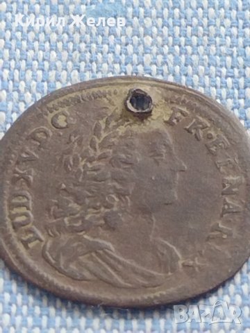 Стар рядък жетон Луи XV Франция за КОЛЕКЦИОНЕРИ 28692, снимка 5 - Други ценни предмети - 42890770