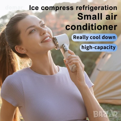 Преносим ръчен вентилатор UIONVO, регулируем на 135°, акумулаторен 6000mAh, 100 скорости, снимка 5 - Други стоки за дома - 51415486