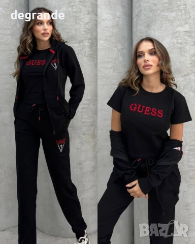Памучни екипи Guess от 3 части с бродирано лого, снимка 3 - Спортни екипи - 51254976