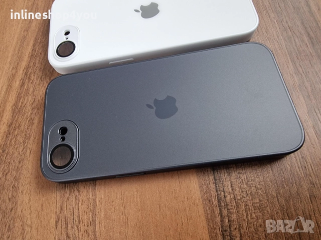 Матов Стъклен Кейс за Apple iPhone 16e - Различни цветове, снимка 6 - Калъфи, кейсове - 51703410