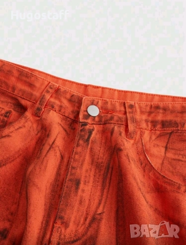 Нови baggy дънки  Casual Loose Fit Jeans панталони карго Л, снимка 5 - Дънки - 52034041