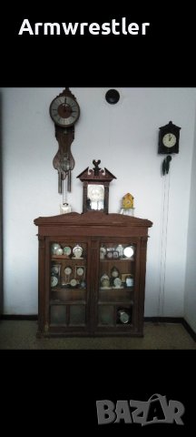 Стара секция шкаф витрина, снимка 5 - Антикварни и старинни предмети - 42194621