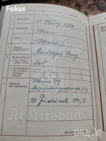 Стар паспорт документ, снимка 3 - Антикварни и старинни предмети - 50941550