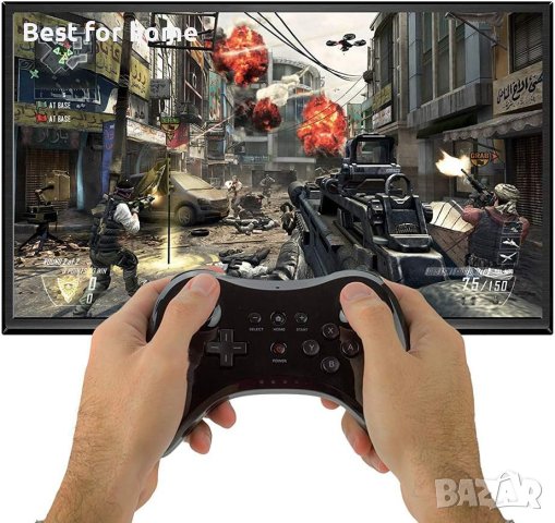 Nintendo Wii U Pro Controller - Black, снимка 9 - Аксесоари - 44463422