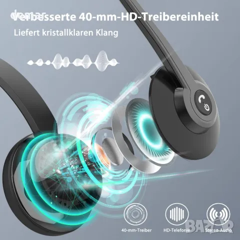 Безжични слушалки Earbay, Bluetooth с USB адаптер и зарядна база, с микрофон и шумопотискане, снимка 7 - Bluetooth слушалки - 50286358