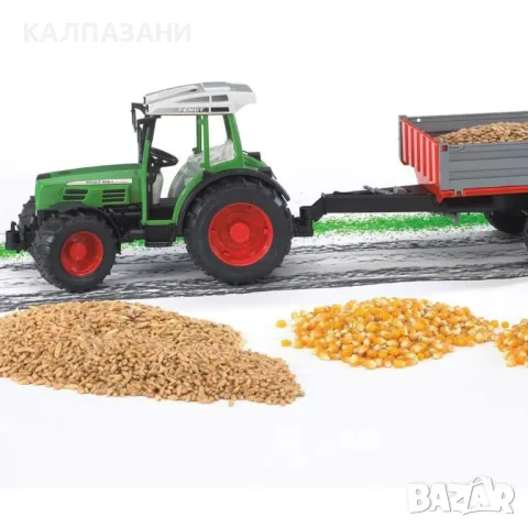 BRUDER ТРАКТОР FENDT 209 S СЪС САМОСВАЛНО РЕМАРКЕ 02104, снимка 3 - Коли, камиони, мотори, писти - 47266239