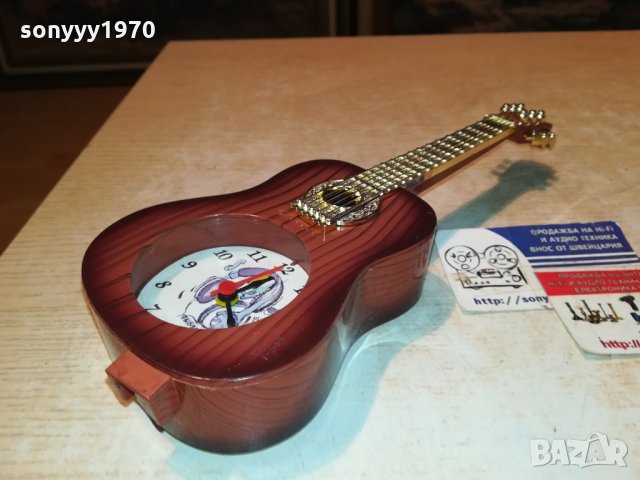 КИТАРА-ЧАСОВНИК С МЕЛОДИЯ ОТ ФРАНЦИЯ 2112212046, снимка 3 - Антикварни и старинни предмети - 35212956