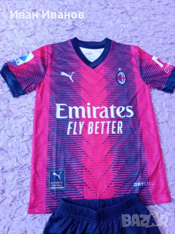 Чисто нов оригинален детски екип на Милан - размер 140, снимка 7 - Детски тениски и потници - 50661407