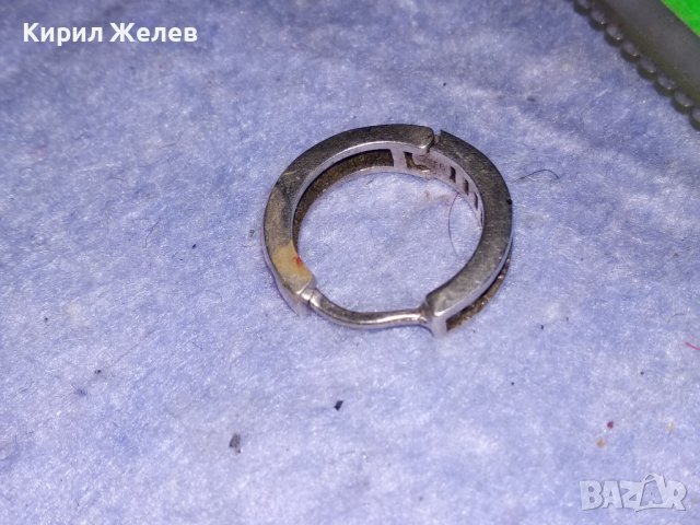 СРЕБЪРНА АЖУРНА със СЪРЧИЦА БЕЛ ЕПОК СТИЛ ВИНТИДЖ ОБЕЦА СРЕБРО 925 ПРОБА 29706, снимка 7 - Обеци - 40502093