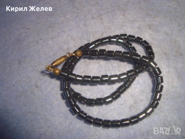 КРАСИВО ФЕЩЪН ВЕЧЕРНО АРТ КОЛИЕ от ПОЛИРАН ЮВЕЛИРНО ХЕМАТИТ 56800, снимка 7 - Колиета, медальони, синджири - 36983013