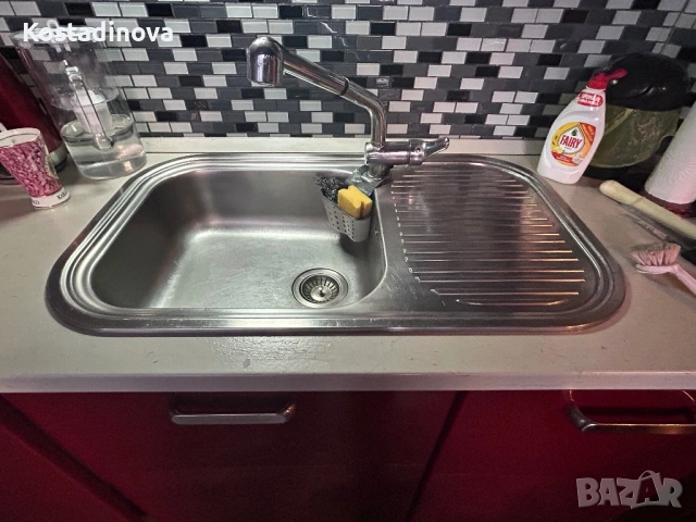 продавам кухненска мивка със смесител, снимка 3 - Мивки - 54319489