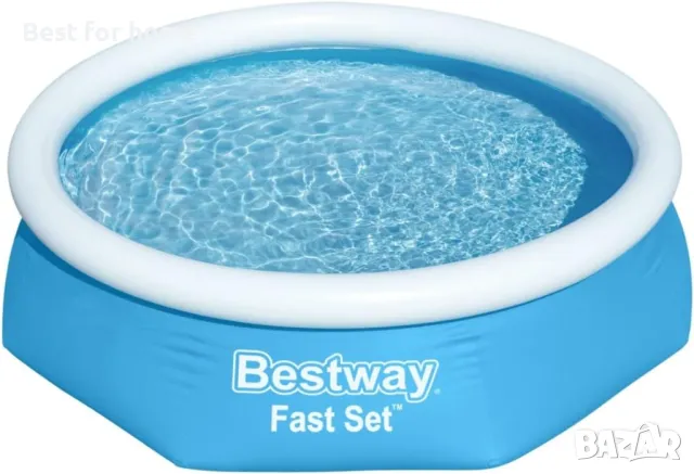 Басейн Bestway Fast Set, 2.44 м x 61 см, 1880 литра, снимка 3 - Басейни и аксесоари - 47563239