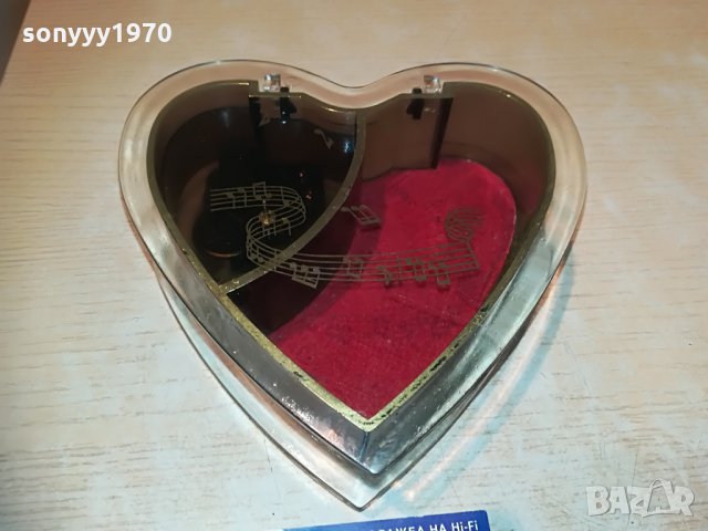 memory-музикална кутия сърце-15х15х6см-внос франция