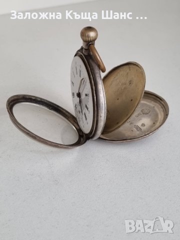 Антикварен механичен джобен сребърен часовник Swiss Galonne 800 silver , снимка 3 - Джобни - 42179092